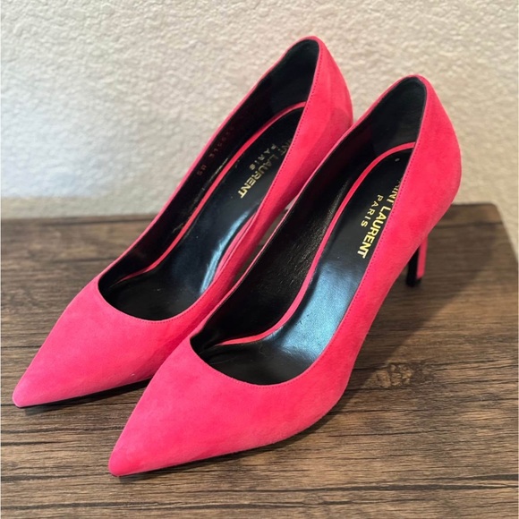 Saint Laurent Women’s Hot Pink Pumps Size 39 / 9 - Picture 1 of 7